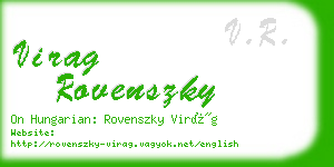 virag rovenszky business card